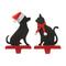 Glitzhome® Cat & Dog Metal Christmas Stocking Holder Set